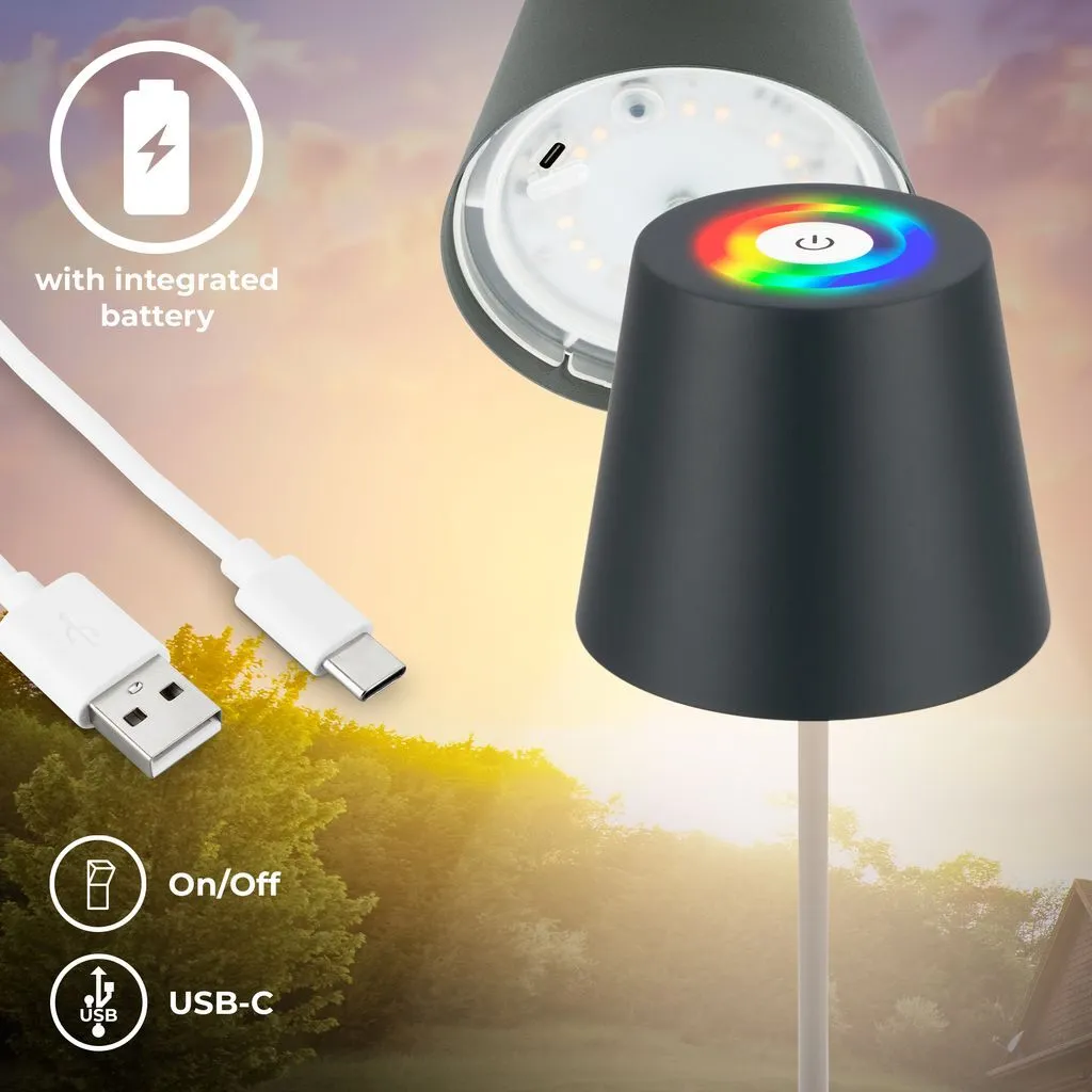 Lampada LED a forma di nuvola nera, con cambio di colore, altezza ca. 35 cm, funzionamento a batteria, decorazione accattivante per la vostra casa