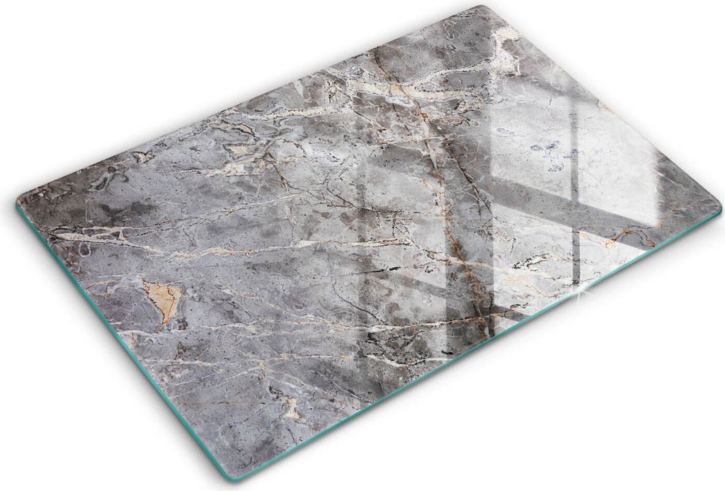 Abdeckung Glas - Küchenabdeckung - 80x52 cm - Abdeckplatte -Steinstruktur