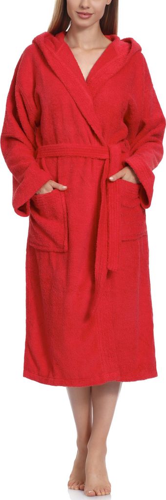 Ladeheid Damen Frottee Bademantel aus 100% Baumwolle Produktbild 