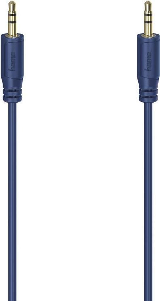 HAMA Kabel Audio Flexi-Slim 3,5 mm-3,5 mm Goldblau 0,75 m