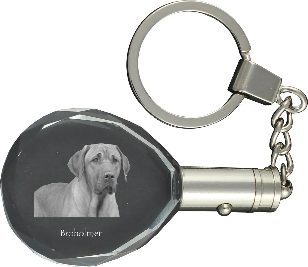 Ciondolo Foto Cane Procione Nero - Cristallo Art-Dog Style & Design