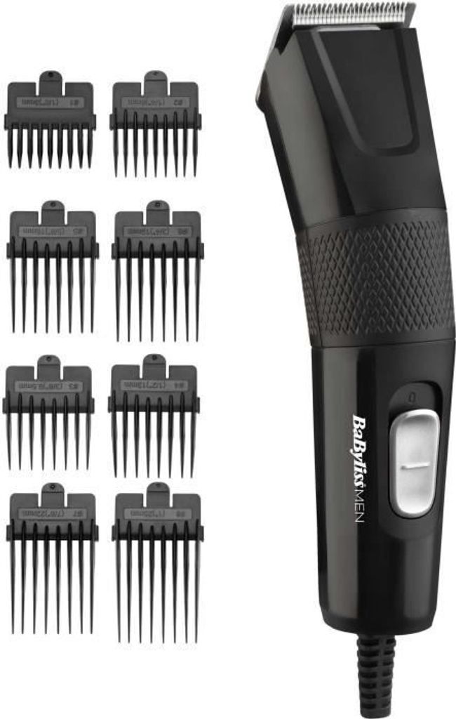 BABYLISS E756E - Corded Power Haarschneider - XL 45mm Klingen - 9 Schnitthöhen - Schnelle Reinigung - Schwarz