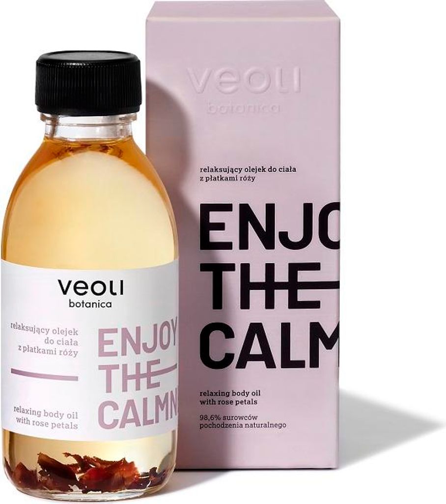 Veoli Botanica Relaksujący olejek do ciała z płatkami róży, 150ml
