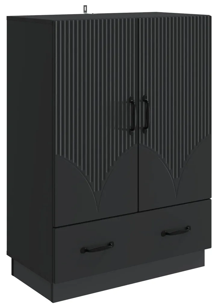 Buffet vidaXL noir aggloméré 66x34,5x92 cm, meuble de rangement