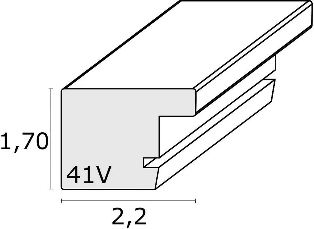 Cornice Moderna 10x15 S41V: Doppio Passepartout per Home Decor Minimal - 4