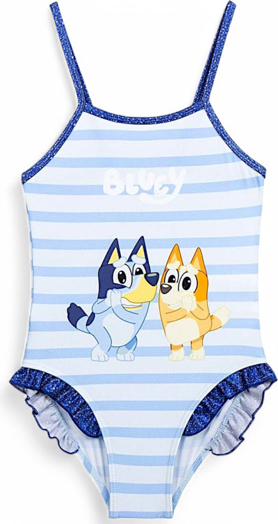 Badeanzug Bluey mit Rüschendetails Hellblau 104 cm