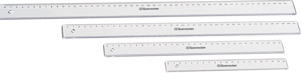Soennecken Lineal 1826 50cm Kunststoff transparent Image du produit 
