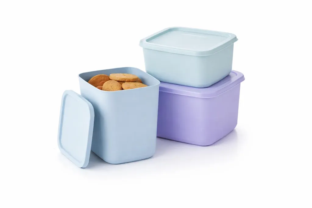 Boîtes Cubix Tupperware Hermétiques et Empilables - Lot de 3 Cubiques