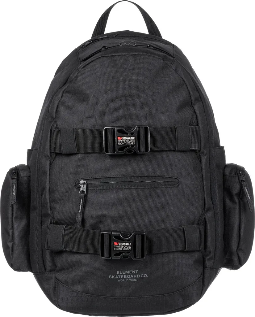 Sac à dos Element Mohave 2.0 robuste en polyester noir avec porte-skate