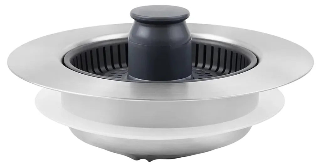 Bouchon de lavabo 3 en 1 en acier inoxydable avec tamis anti-cheveux