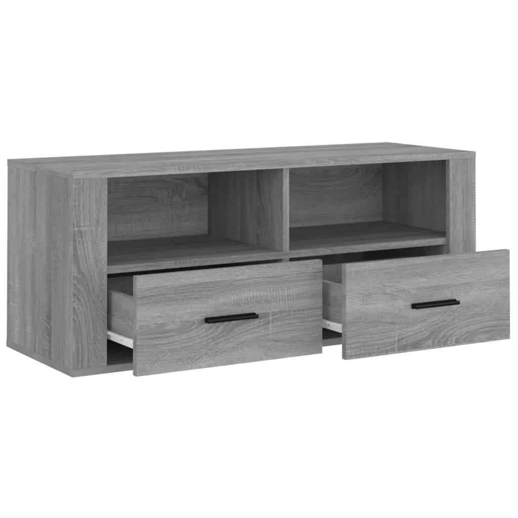 Mobile TV Basso Grigio Sonoma 100x35x40 cm | Offerta E-commerce - 12