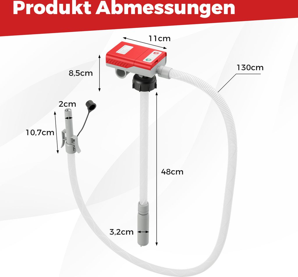 Afenau Kraftstoff Umfüllpumpe Mit Auto-Stopp | 2.4 GPM Für Benzin, Diesel, Öl