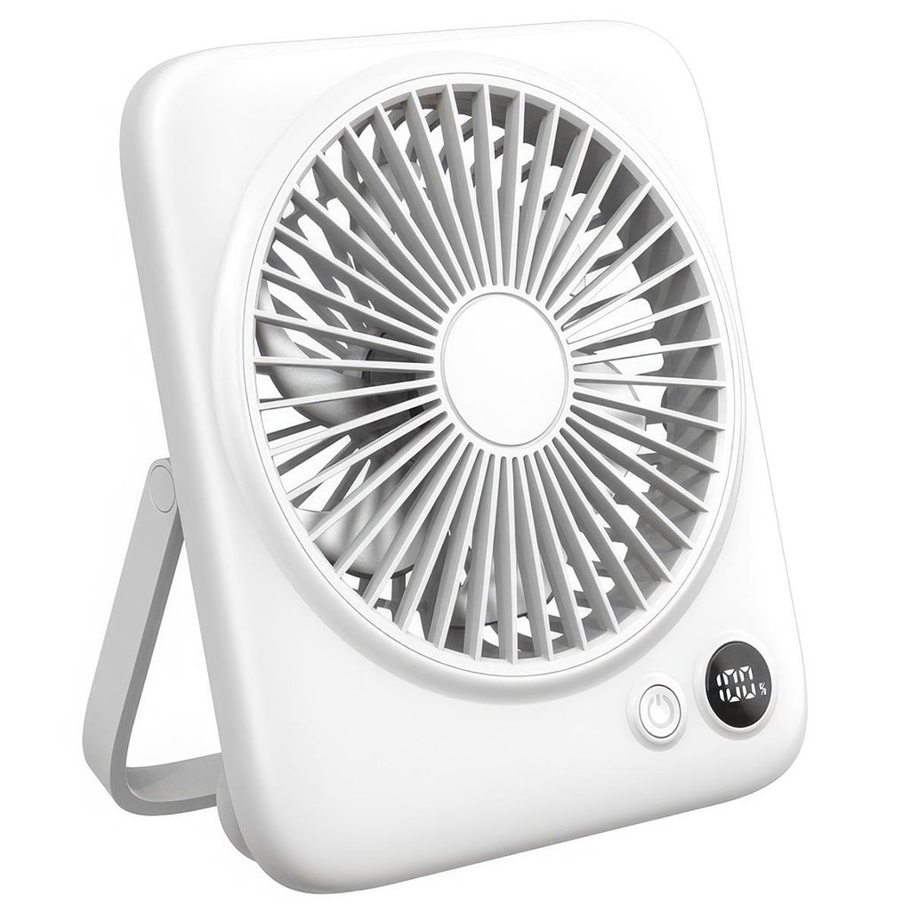 Mini Tischventilator faltbar, USB/Akku, 4 Stufen, leise, Produktbild 