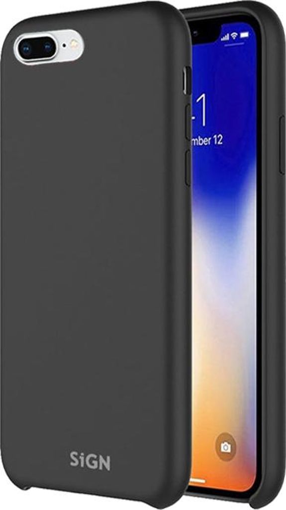 Liquid Silikonhülle für iPhone 7 & 8 Plus - Schwarz
