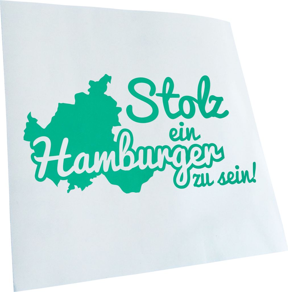 Kiwistar - Autoaufkleber - Hamburger Stolz - Türkis - 50x25cm - Aufkleber für Auto, Laptop, Fahrrad, LKW, Motorrad Mehrfarbig JDM Decal Racing