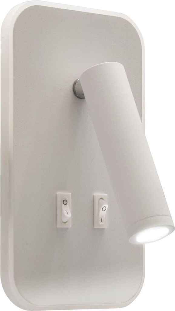 LED Wandspot Aluminium verstellbar Weiß eckig 3000 K warmweißes Licht 730 lm Wandlampe