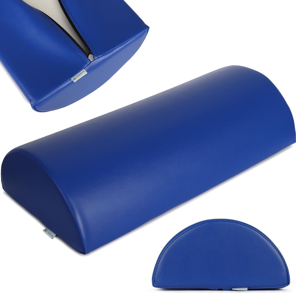 Habys Lagerungsrolle Halbrund, Knierolle Lagerungsrolle, Nackenrolle, Lagerungskissen für Massage und Therapie, Kniehalbrolle, Größe:60x30x15cm ...