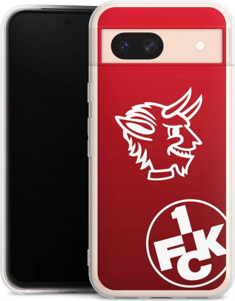 DeinDesign Handyhülle für Google Pixel 8a Silikon Hülle Case Smartphone Schutzhülle 1. FC Kaiserslautern Offizielles Lizenzprodukt Teufel