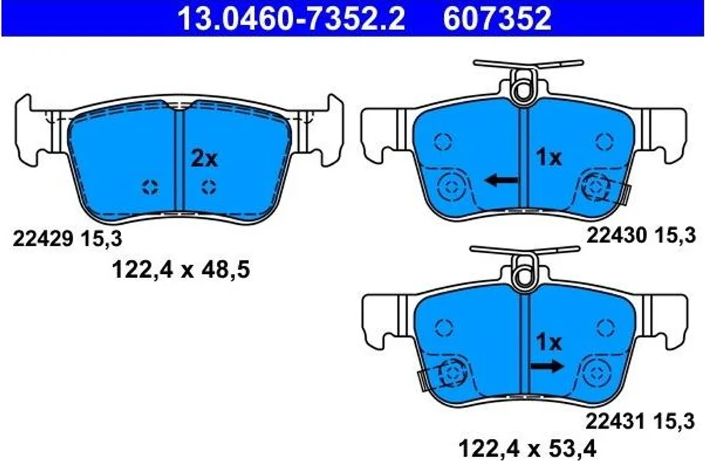 Supports de Mâchoires de Frein Arrière pour Honda Civic 1.0-2.0 2016-24
