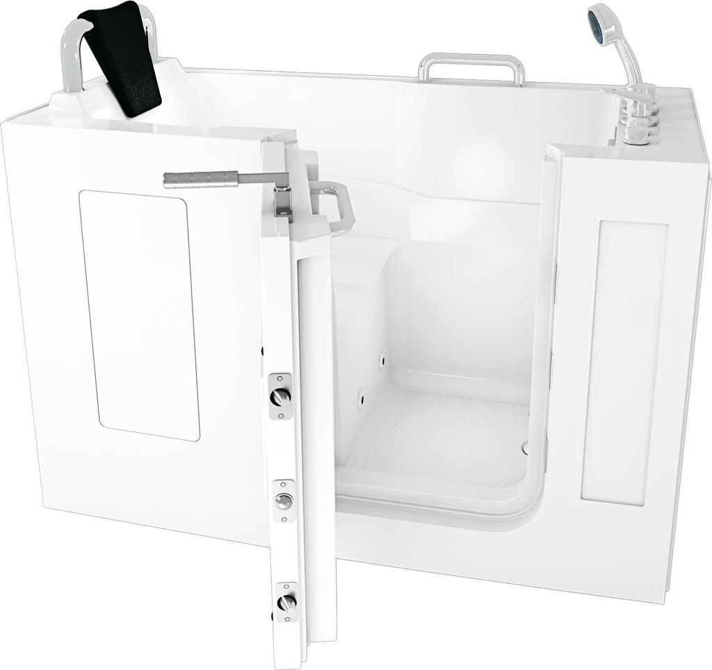 Sitzwanne Whirlpool Badewanne mit Tür S07WP-B-L 140x76cm