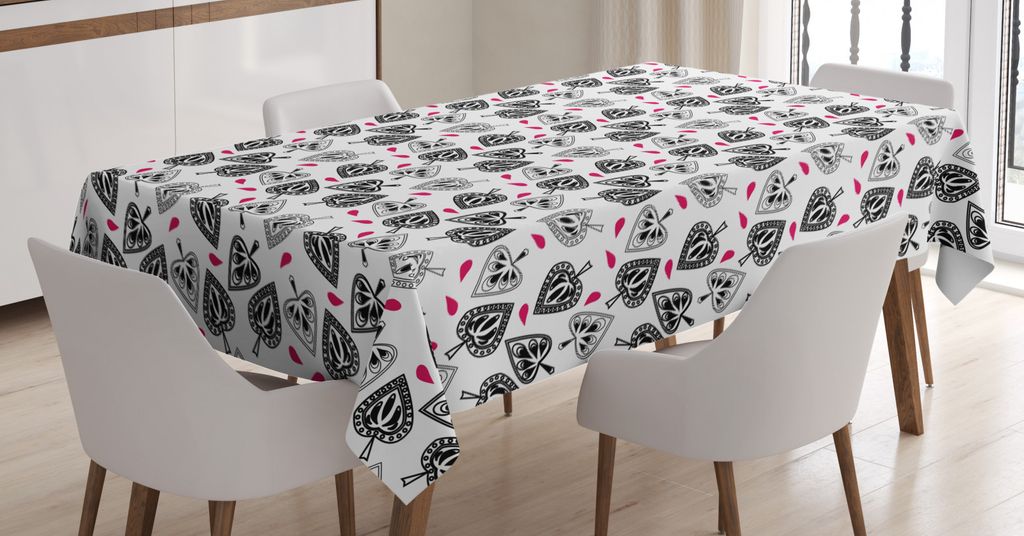 ABAKUHAUS Blätter Tischdecke, moderne Geometrische, Personalisierter Druck mit Klaren Farben Waschbar Wasserfest kein Verblassen, 140 x 200 cm, Ma...