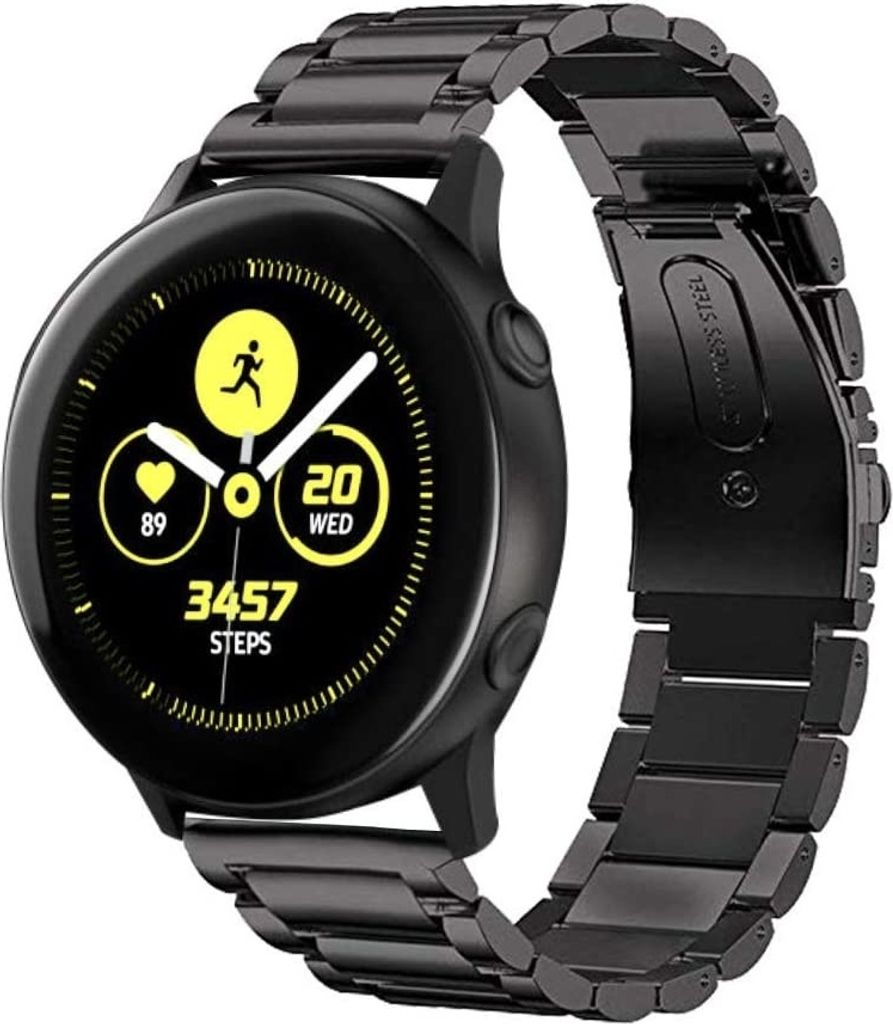 Strap-it Titanarmband - Kompatibel mit Samsung Galaxy Watch Active / Active 2 Armband Ersatzarmband - Titanium - Hochwertiges Material - für Smart...