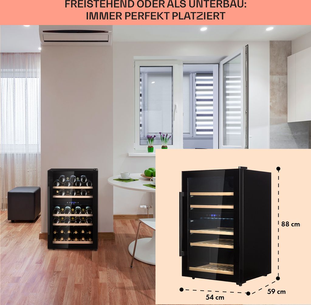 Klarstein Weinkühlschrank, Getränkekühlschrank Schmal, 2 Produktbild 6