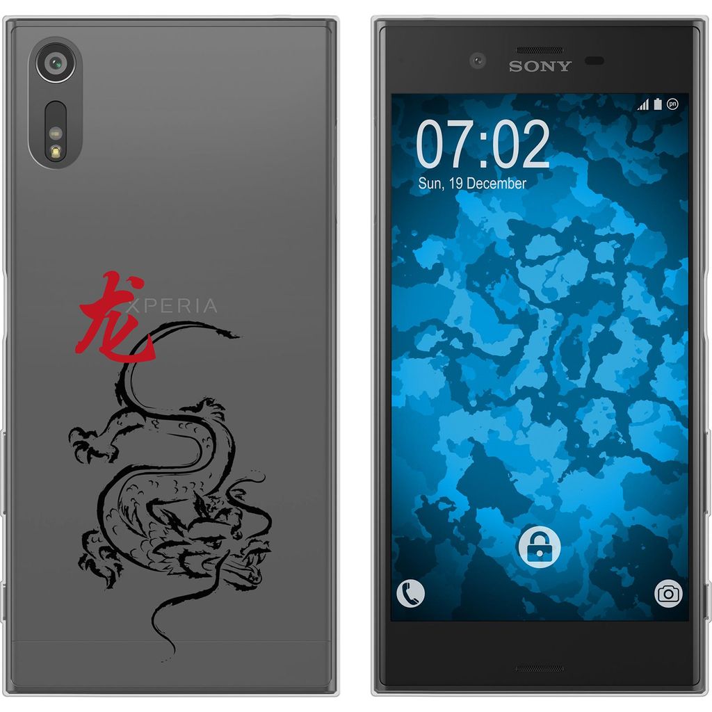 PhoneNatic Case kompatibel mit Sony Xperia XZs Silikon-Hülle Tierkreis Chinesisch M5