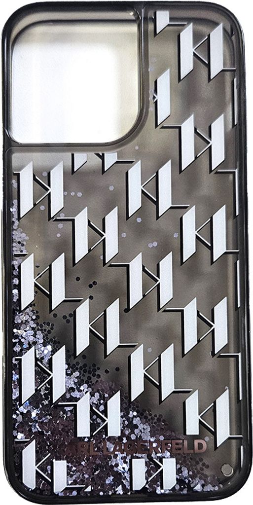 Karl Lagerfeld Liquide Glitter Monogram Gradient Apple iPhone 15 schwarz