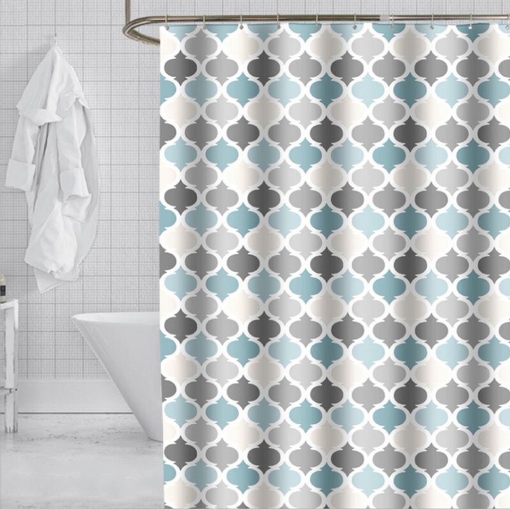 Duschvorhang Wasserdichter Badezimmervorhang mit 12 Haken Maschinenwaschbar 180 × 200CM farbige Laternen