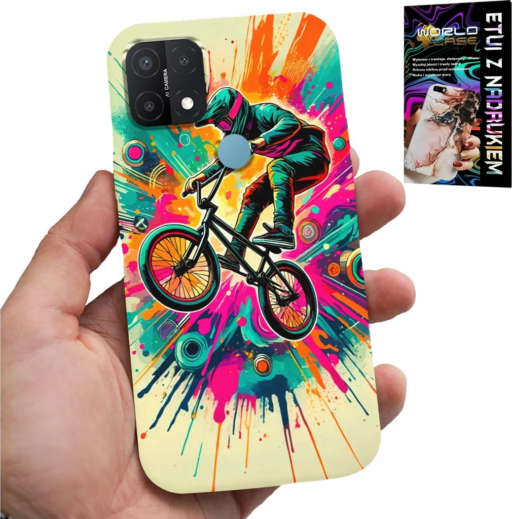 Custodia Oppo A15 / A15S Bikes BMX Triki Sports + Vetro Temperato