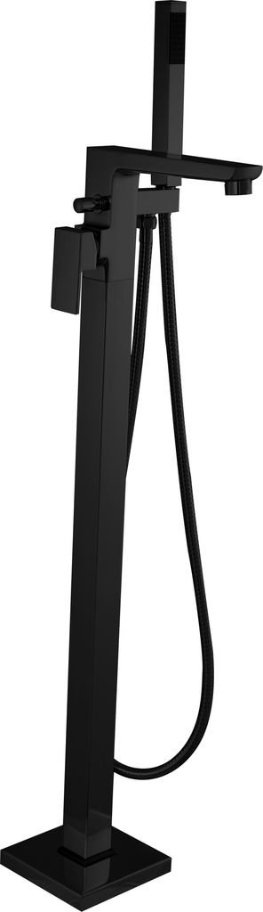 BADLAND Freistehende Badewannenarmatur PAROS Wannenarmatur für Badezimmer in Schwarz