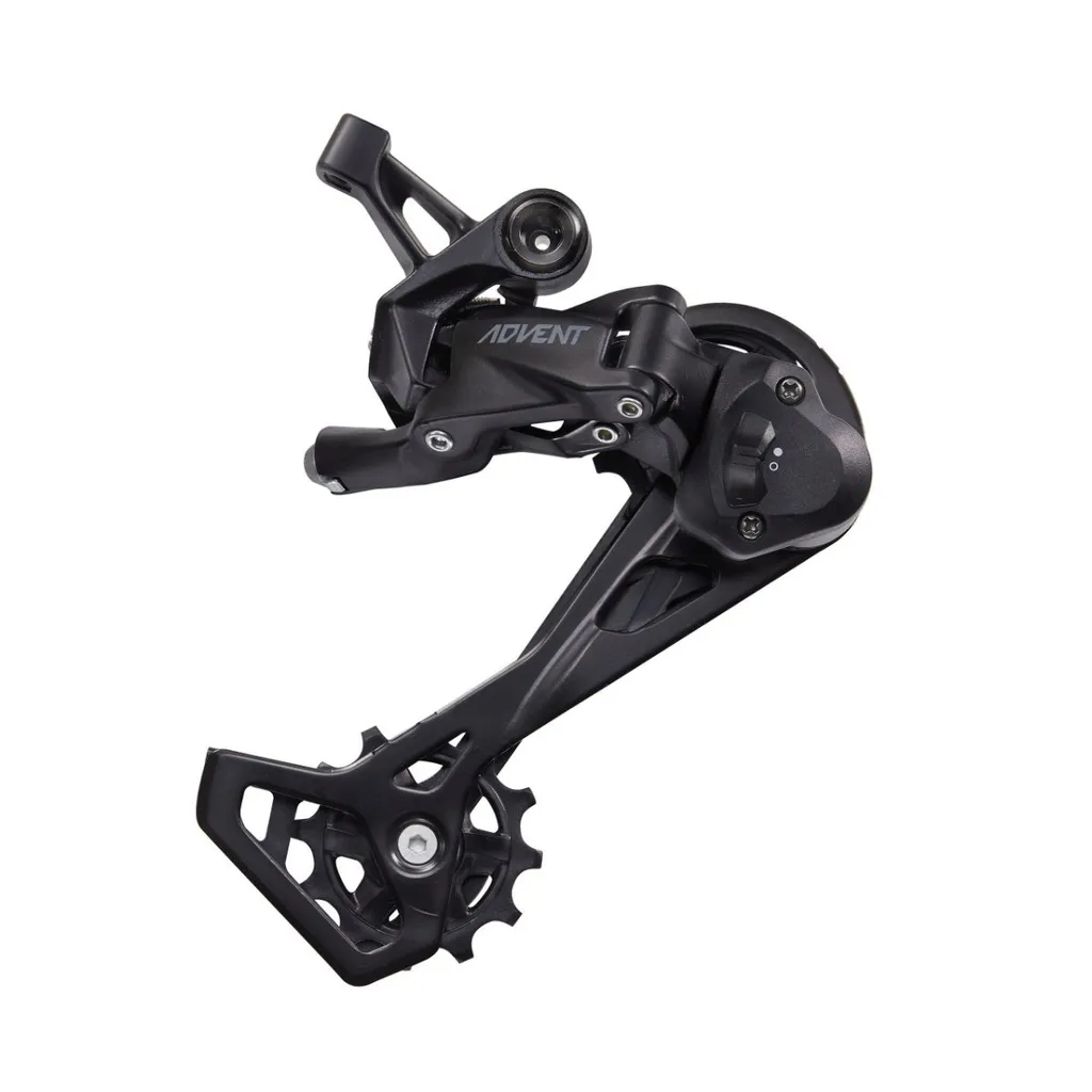 Dérailleur Advent Noir Chape Longue Robuste pour Transmission 2x9