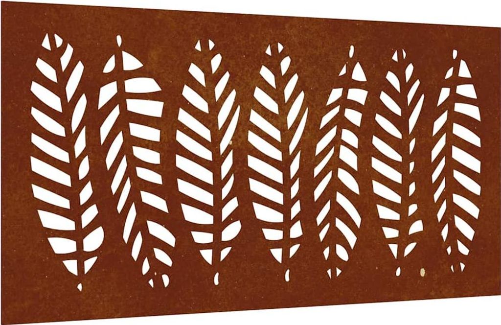 vidaXL Garten-Wanddeko 105x55 cm Cortenstahl Blatt-Design