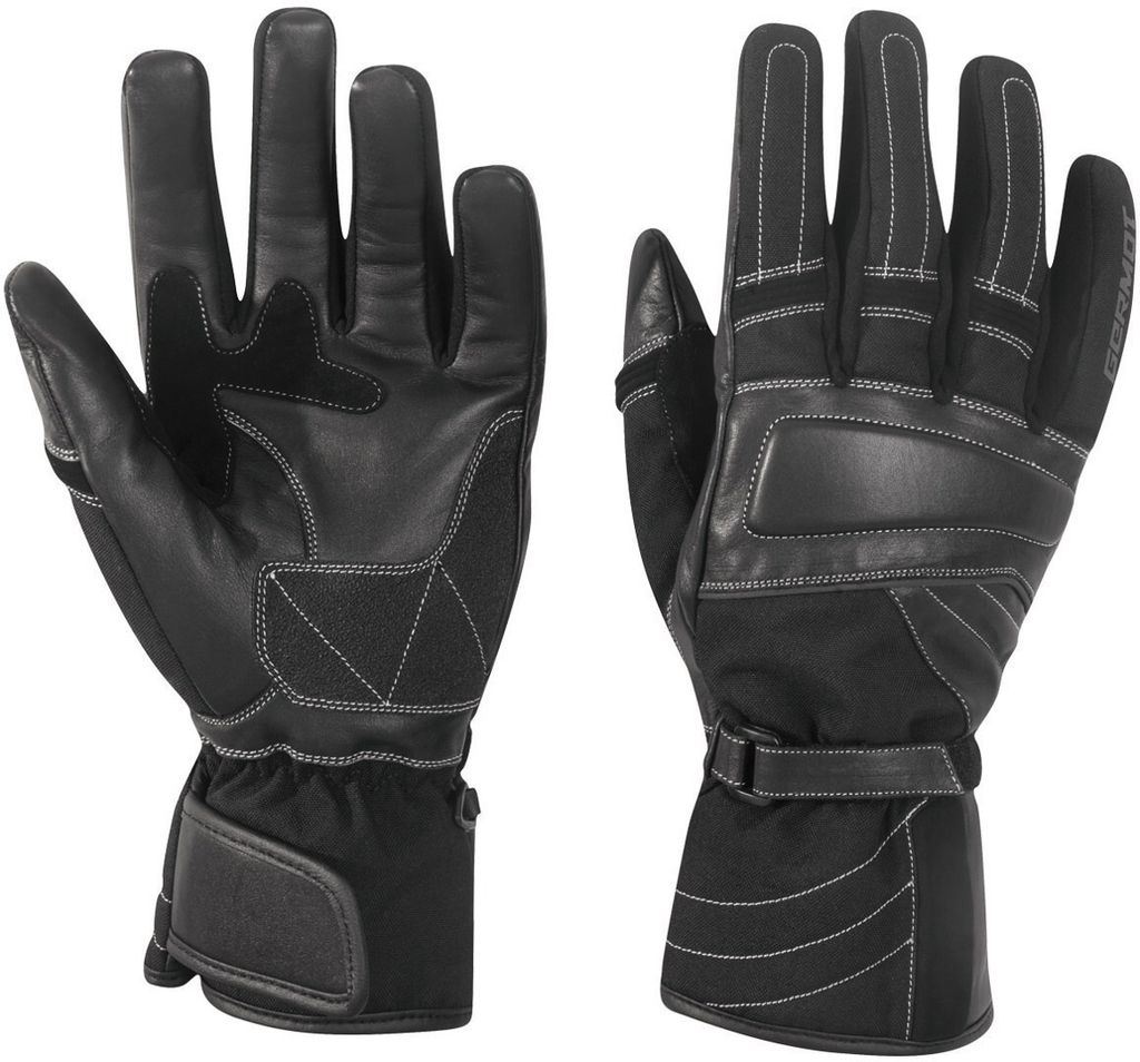 Germot Herren Motorradhandschuhe Ontario Pro, Schwarz, 2XS