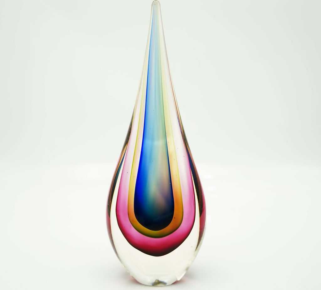 Glasskulptur Tropfen Höhe ca. 32,5cm Handarbeit