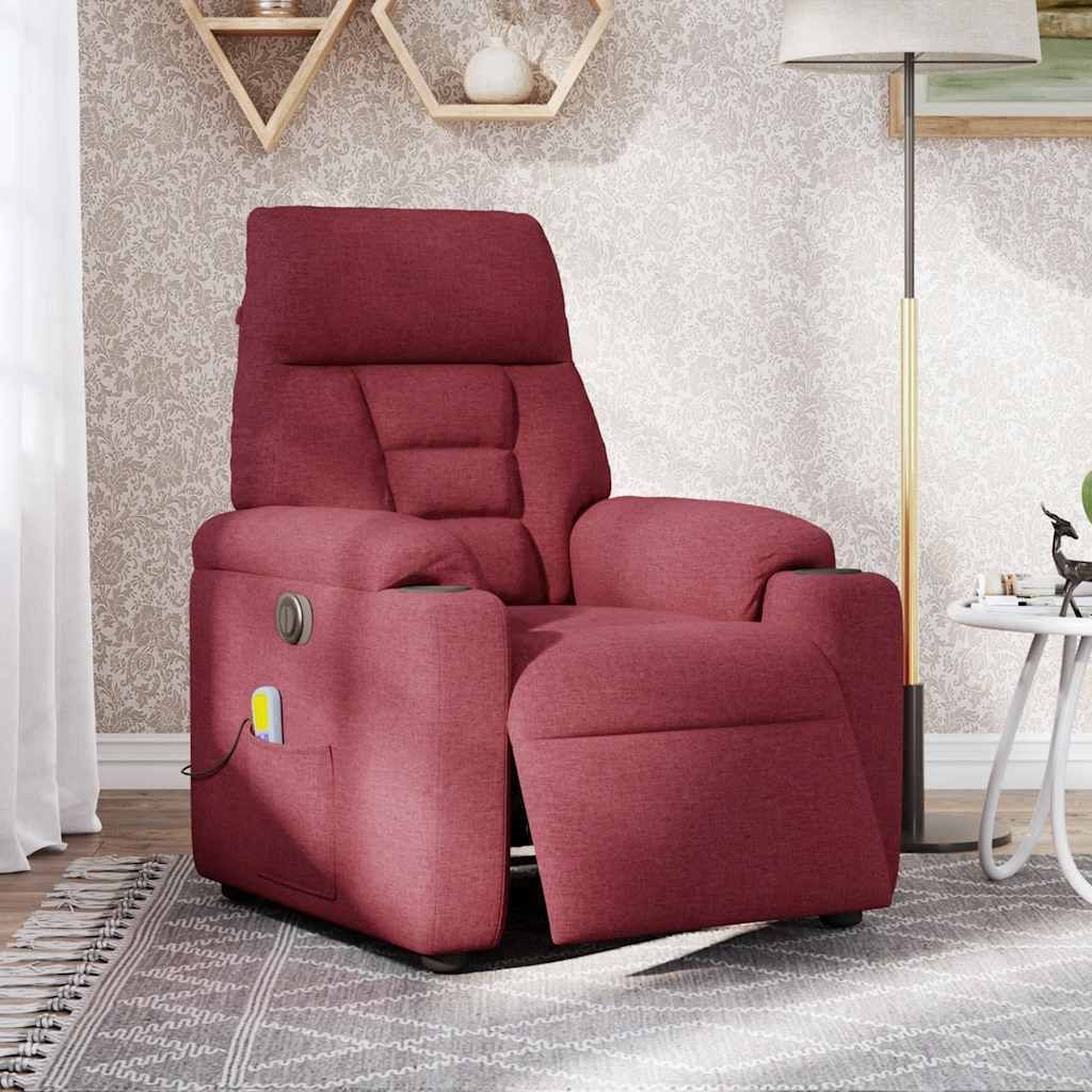 "im Sonderangebot"Massagesessel - TV-Sessel - Einzelsofa elegantes Design - Elektrisch Weinrot Stoff - 72x90x99cm - Couchsessel DEMöbel824419