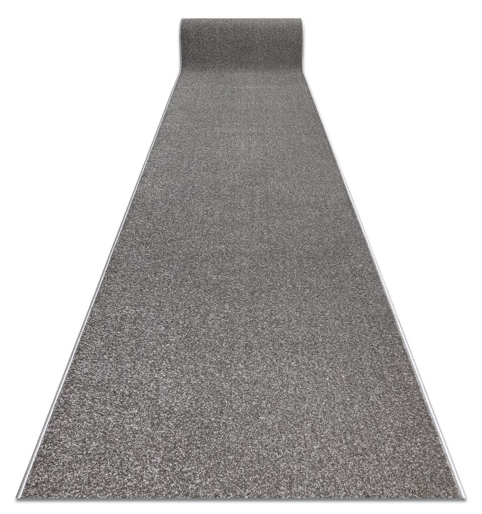 Tapis de couloir KARMEL plaine, une couleur gris 120 cm Image du produit 