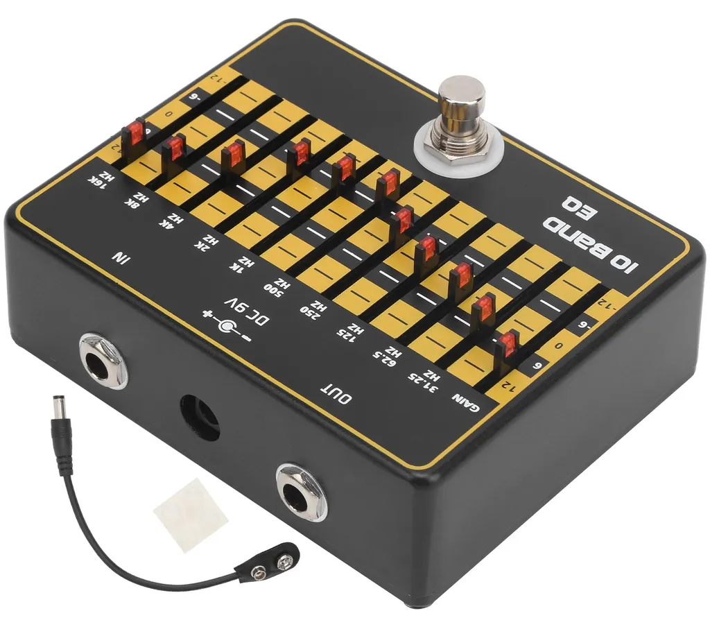 Pédale d'effet égaliseur 10 bandes pour guitares et accessoires