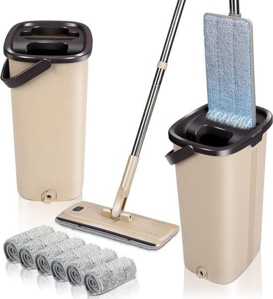 Mop-Set - Mop - Mop-Set Mit Wringer - Mop Mit Eimer - Bürsten
