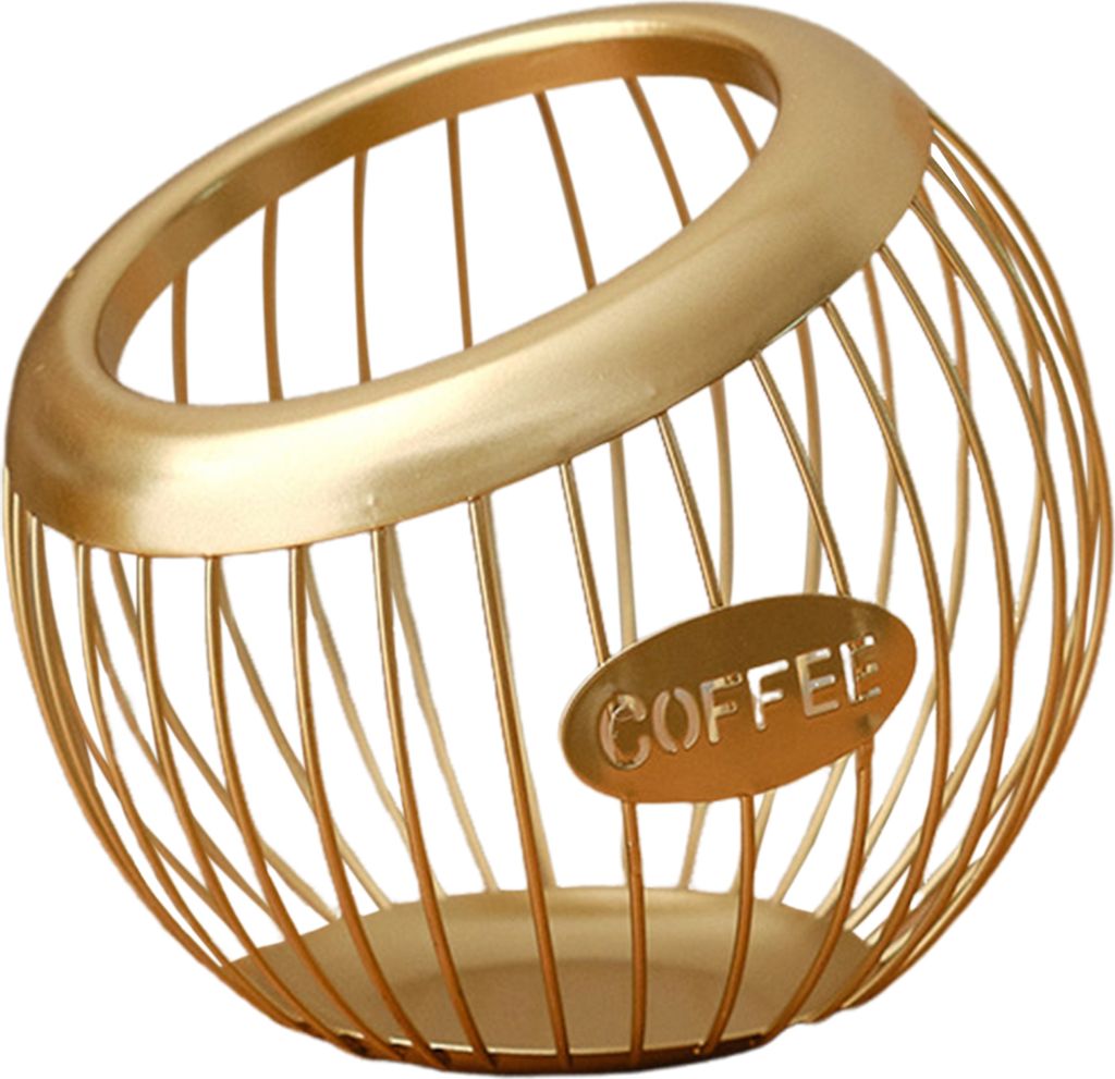 K-Cup-Halter für die Theke, Aufbewahrungskorb für Kaffeepads aus Metall, große Kapazität, K-Cup-Organizer für Keurig, Nespresso, Vertuo, Kaffe...