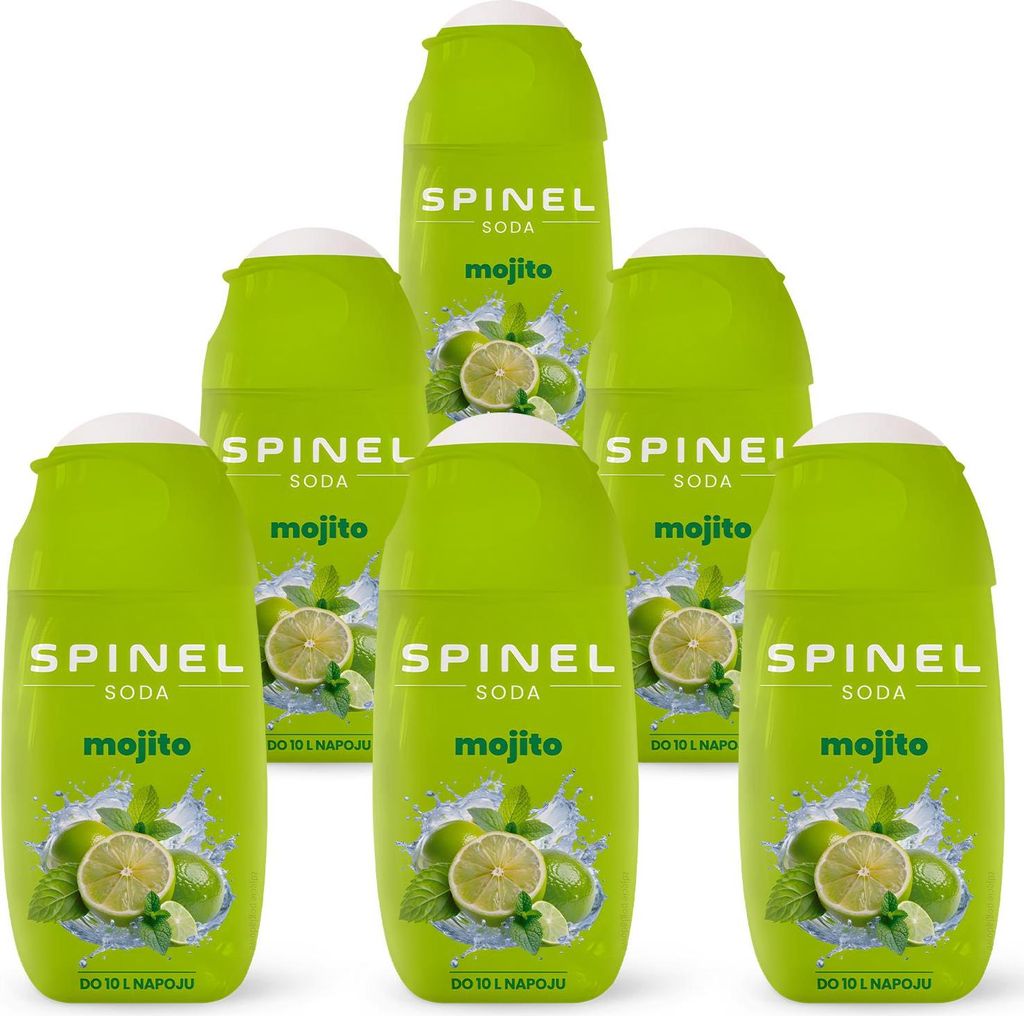 Spinel Soda Mojito Sirup 65ml, 6 Stück für SodaStream Wassersprudler
