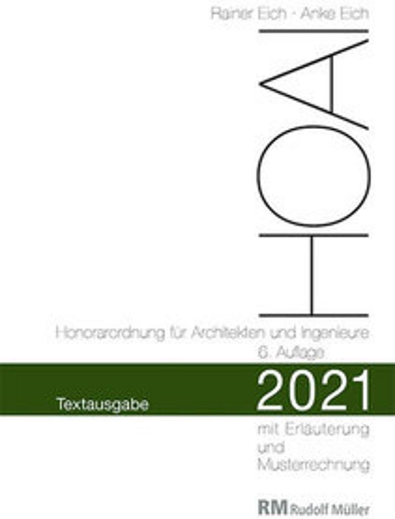 HOAI 2021 - Textausgabe Honorarordnung für Architekten und Ingenieure