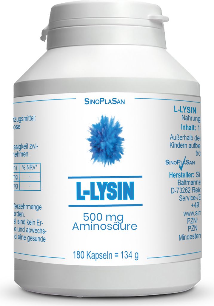 L-Lysin 500 mg Mono Kapseln 180 St