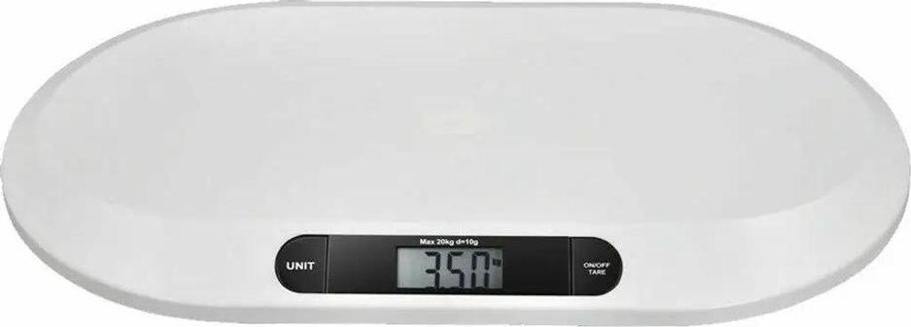 Digitale Baby- & Haustierwaage - Präzisionswaage - 20 kg Tragkraft - 10 g Teilung - Tara - Kg/lb/st - Größe 55×32×3 cm - Batterien erforderlic...