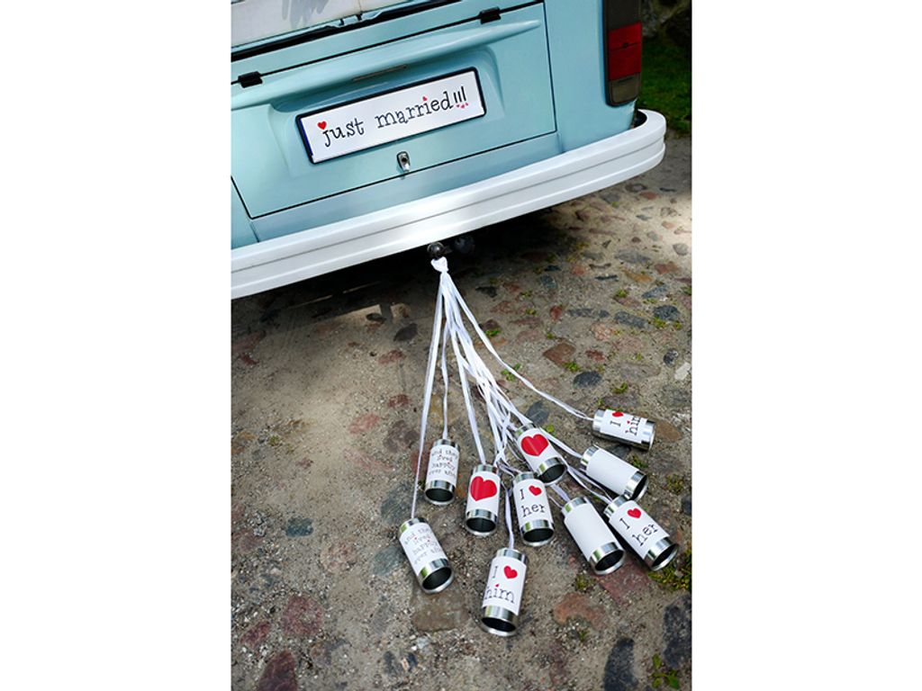Nummernschild 'Mr & Mrs' Autodeko Hochzeit
