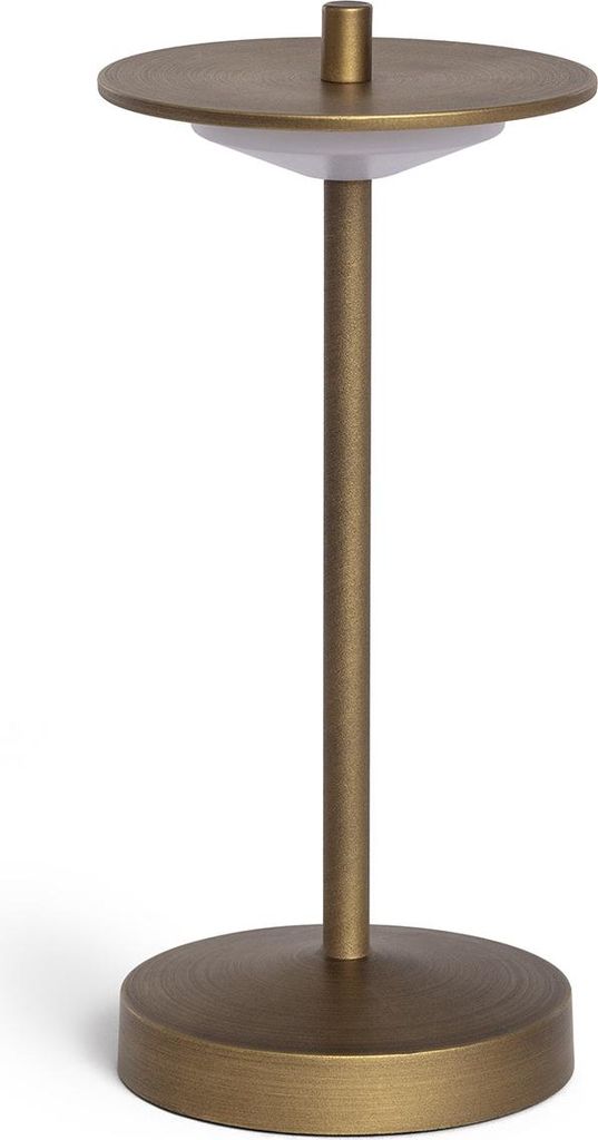 LED Tischlampe tragbar mit wiederaufladbarem USB-Akku Estepona Messing