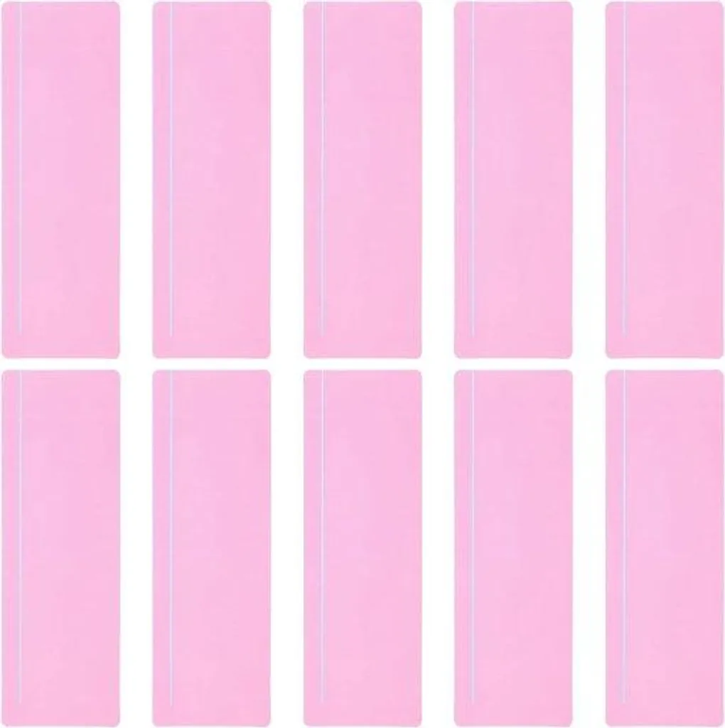 Lot de 10 Marque-pages avec repères Rose - Relaxation Visuelle et Lecture