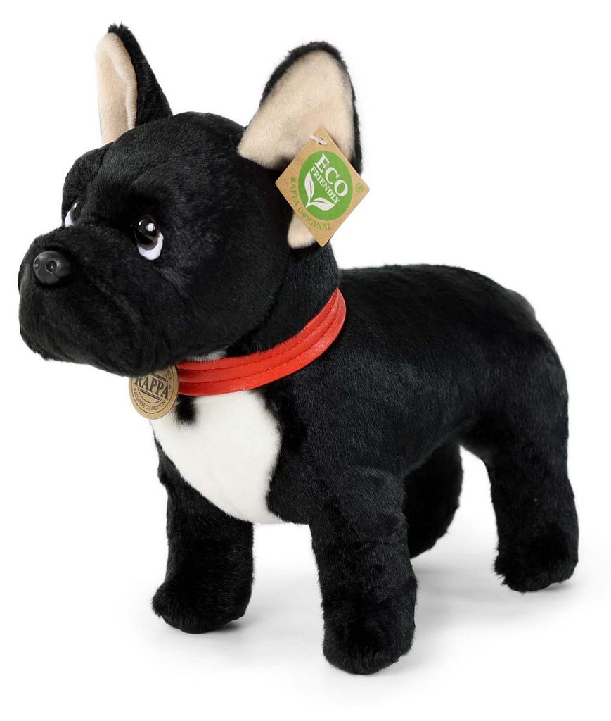 Plüschhund Französische Bulldogge mit Halsband, 30 cm, Produktbild 