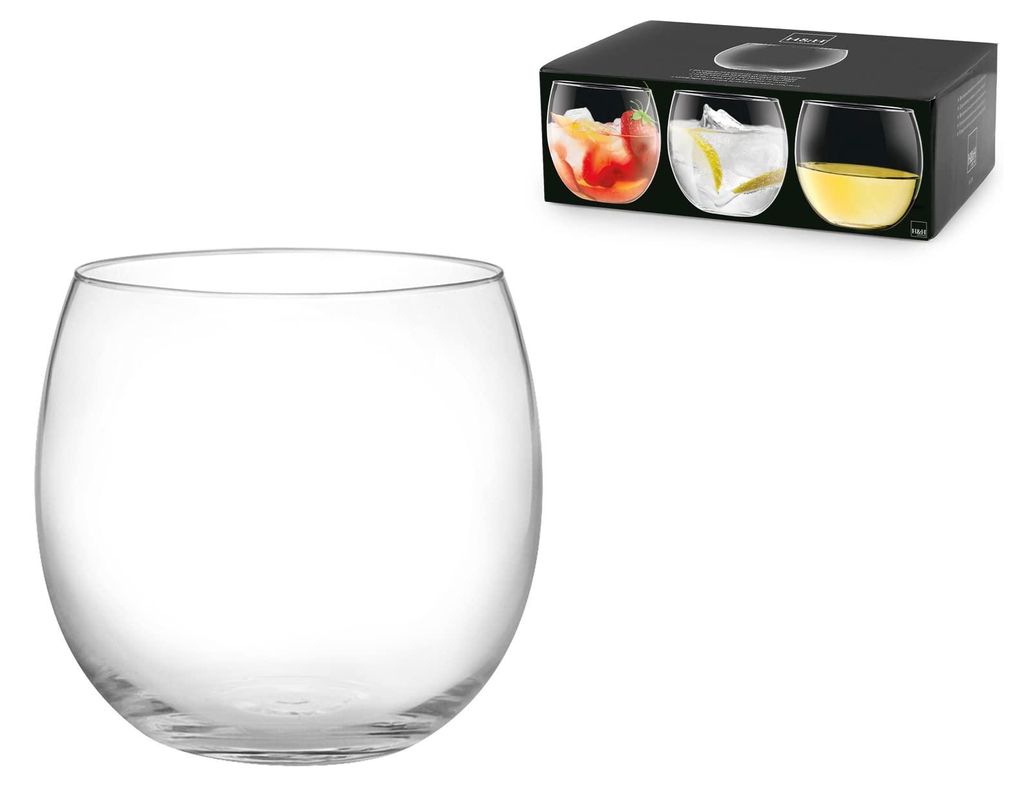 H&H – Set mit 6 Sektgläsern aus transparentem Glas, 320 ml